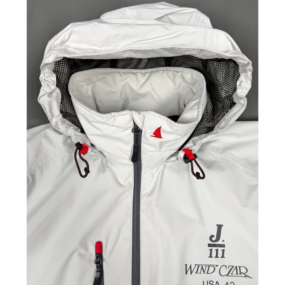 Musto BR1 Sailing Jacket Mens L Off-White Vintage J/111 Wind Czar Crew - Picture 6 of 11